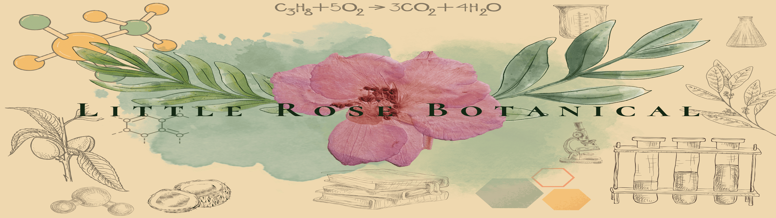 Little Rose Botanical Banner